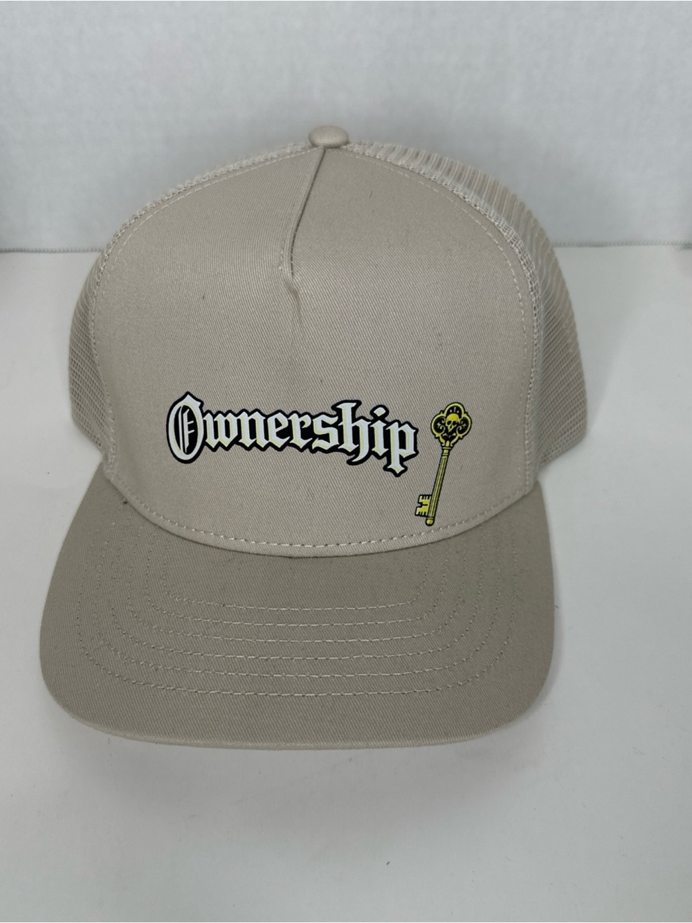 Ownership Logo Trucker Hat - Beige
